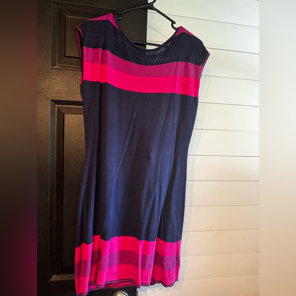 Lilly Pulitzer Kinley Navy Trellace Stripes Dress